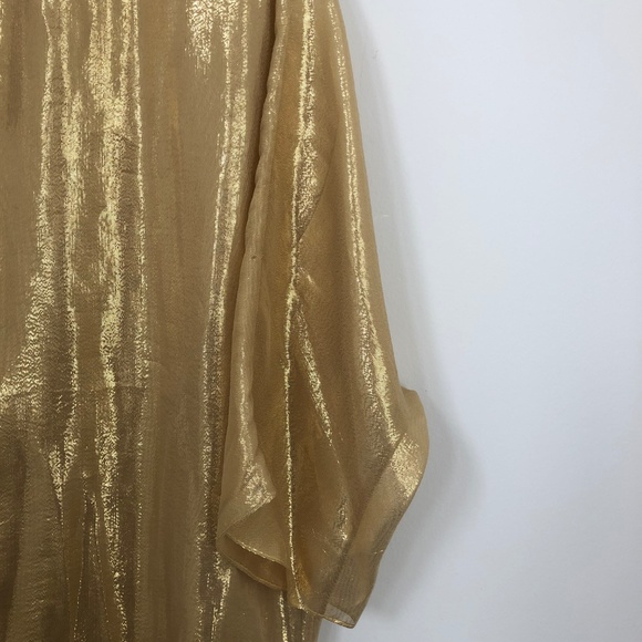 RHOI gold shimmer loose fit blouse - Picture 6 of 7